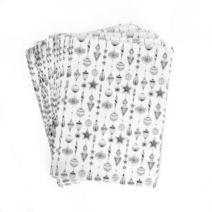 50 12x15 inches Christmas print holidays print polymailers plastic shipping bags